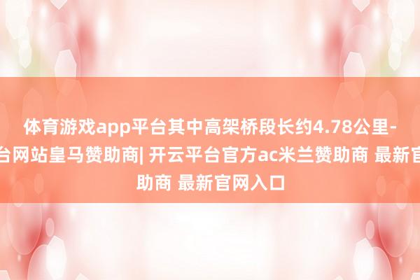 体育游戏app平台其中高架桥段长约4.78公里-开云平台网站皇马赞助商| 开云平台官方ac米兰赞助商 最新官网入口