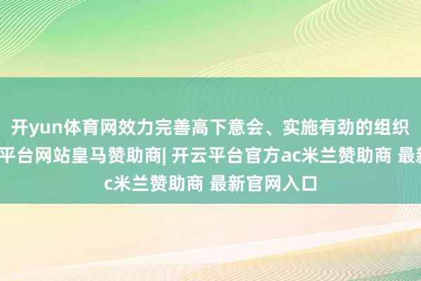开yun体育网效力完善高下意会、实施有劲的组织体系-开云平台网站皇马赞助商| 开云平台官方ac米兰赞助商 最新官网入口